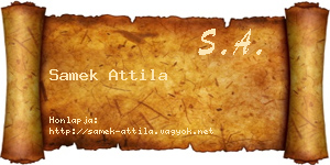 Samek Attila névjegykártya